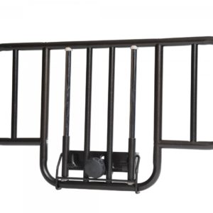 No Gap Half Length Side Bed Rails with Brown Vein Finish