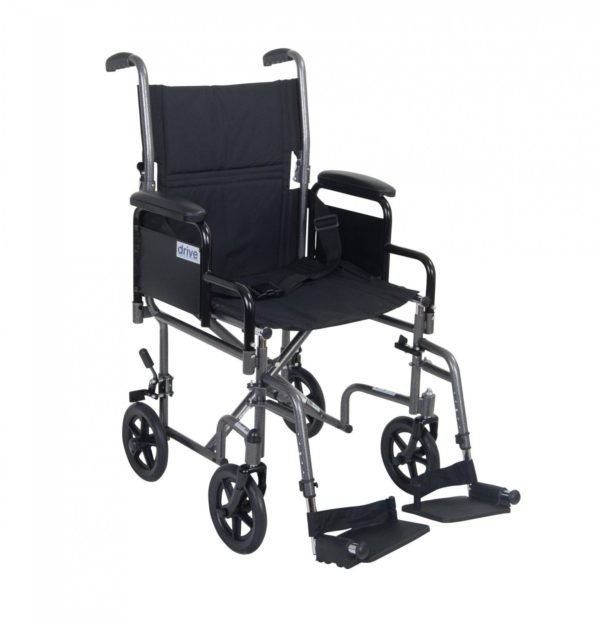 Lightweight Steel Transport Wheelchair
